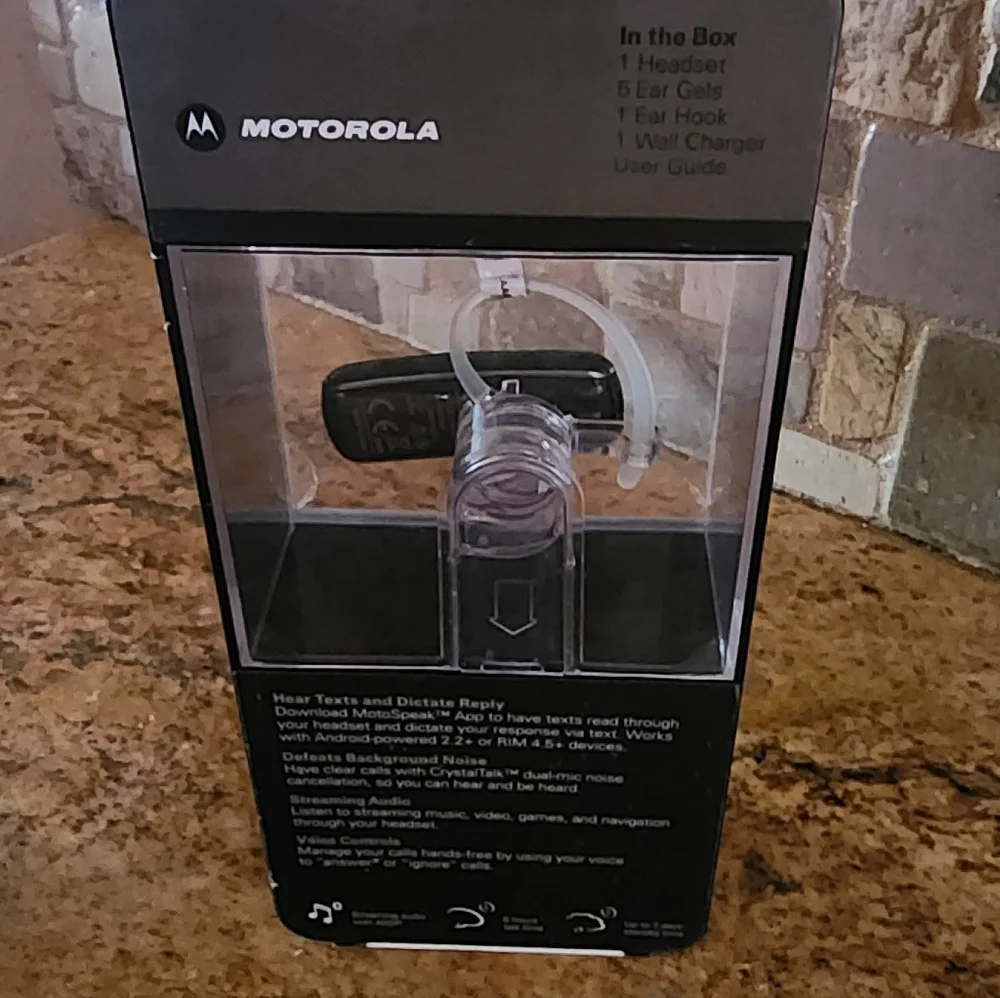 Motorola Bluetooth Headset in Black and Silver